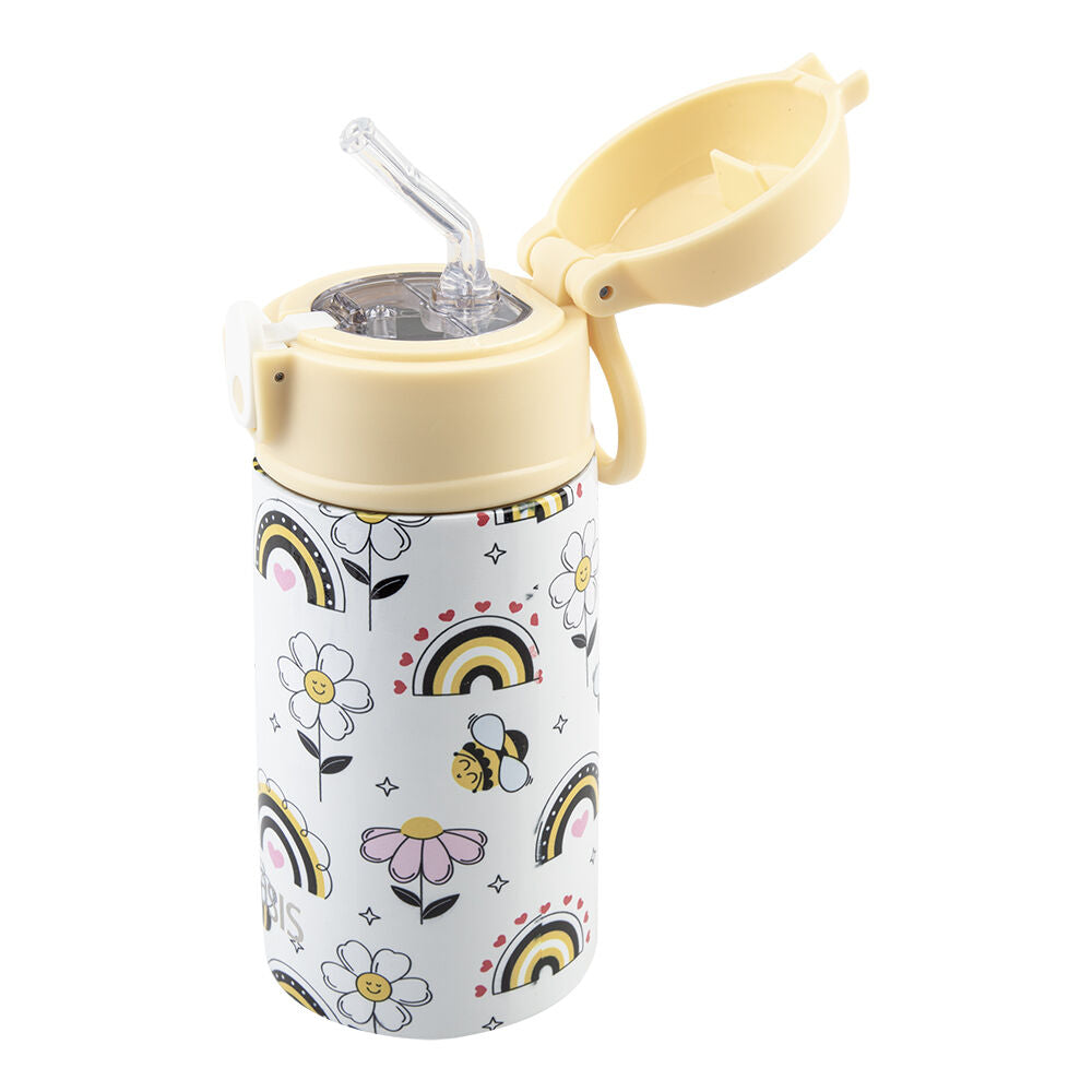 Oasis Stainless Steel Insulated Kids Drink Bottle w/ Straw 400ml Busy Bees