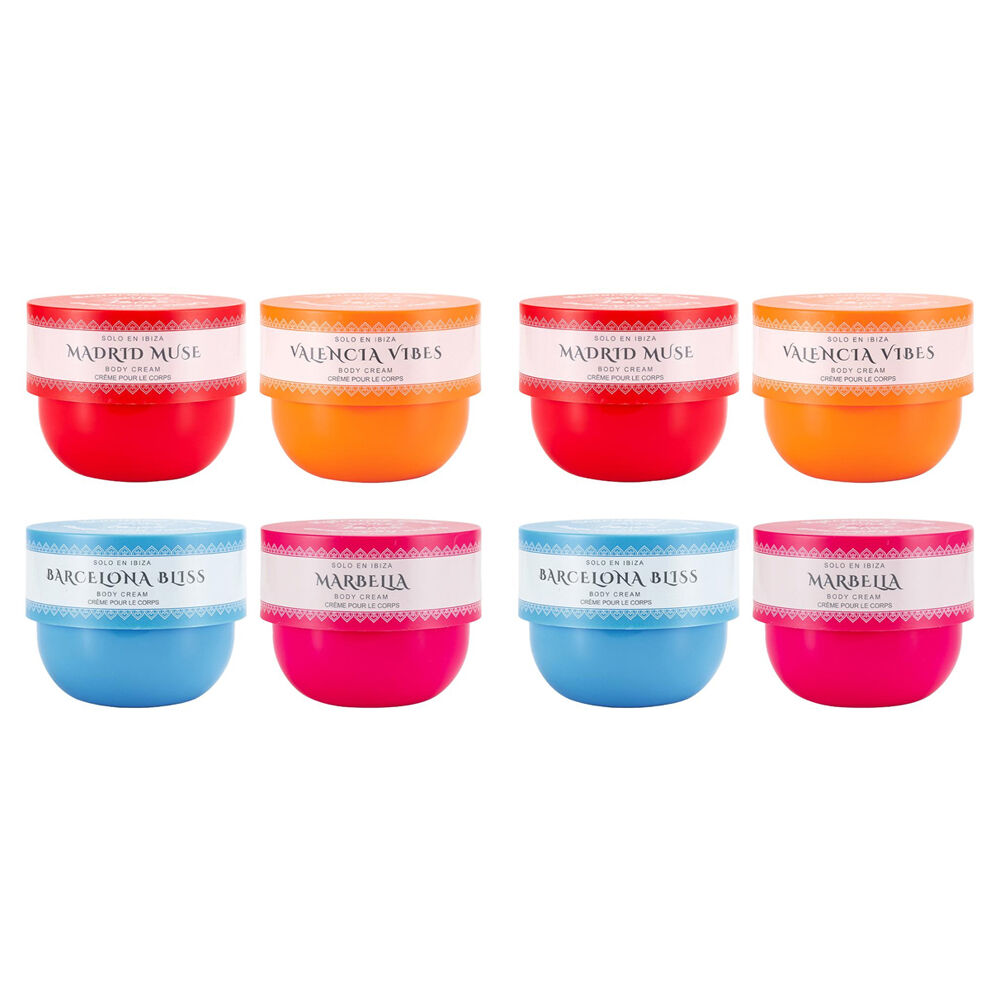 8PK Solo En Ibiza Nourish & Hydrate Moisturising Body Cream 236ml Assorted