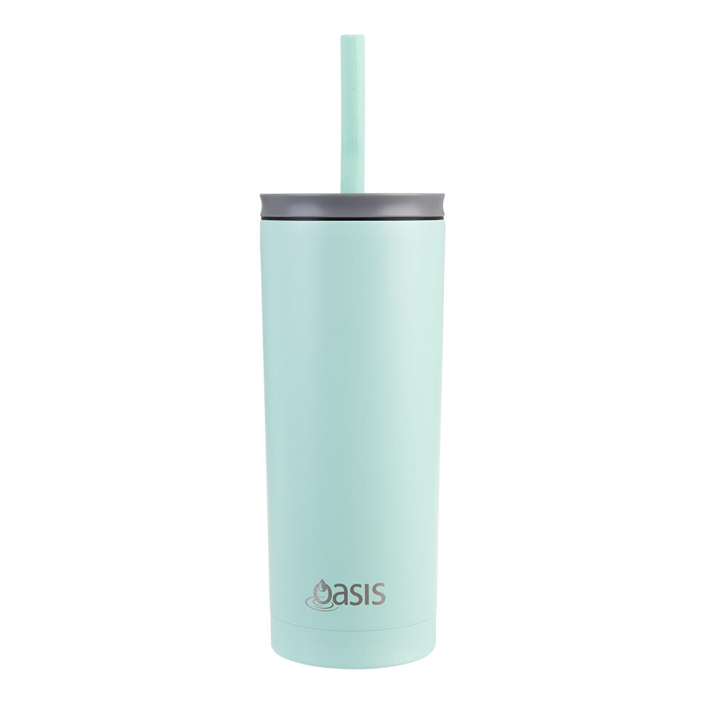 2PK Oasis Super Sipper Stainless Steel Insulated Tumbler w/ Straw 600ml Mint