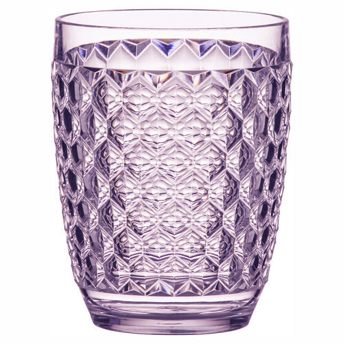 4PK Tate Geometric 350ml Acrylic Tumbler Drinking Water/Juice Cup Set - Lilac