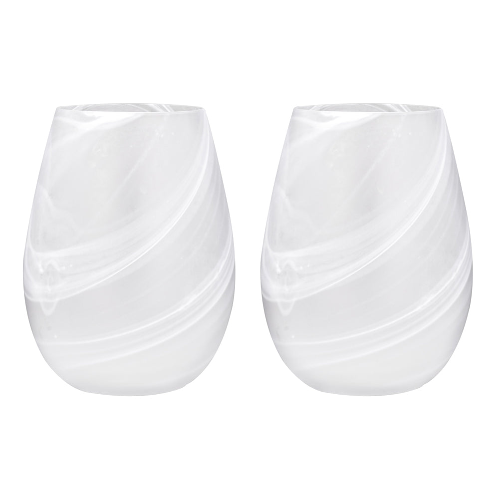 2x 2pc Tempa Skylar Frost Stemless Red/White Wine Glass