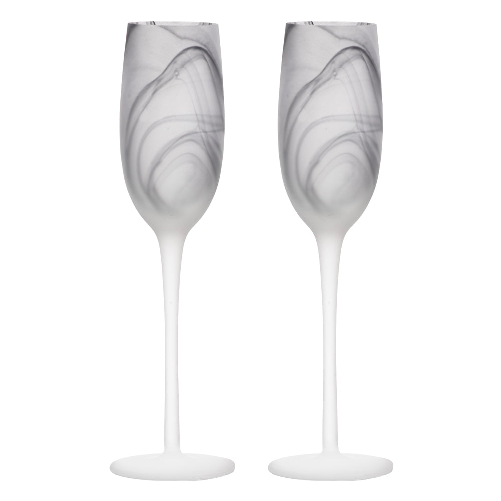 2x 2pc Tempa Skylar Storm Champagne Drinking Glass Cup Set