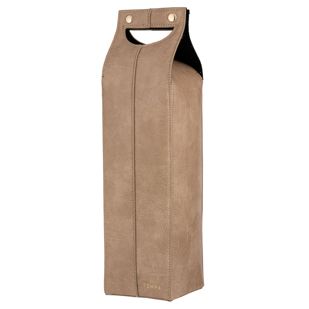 Tempa Harley Stylish Single Wine Travel Bag/Carrier - Latte