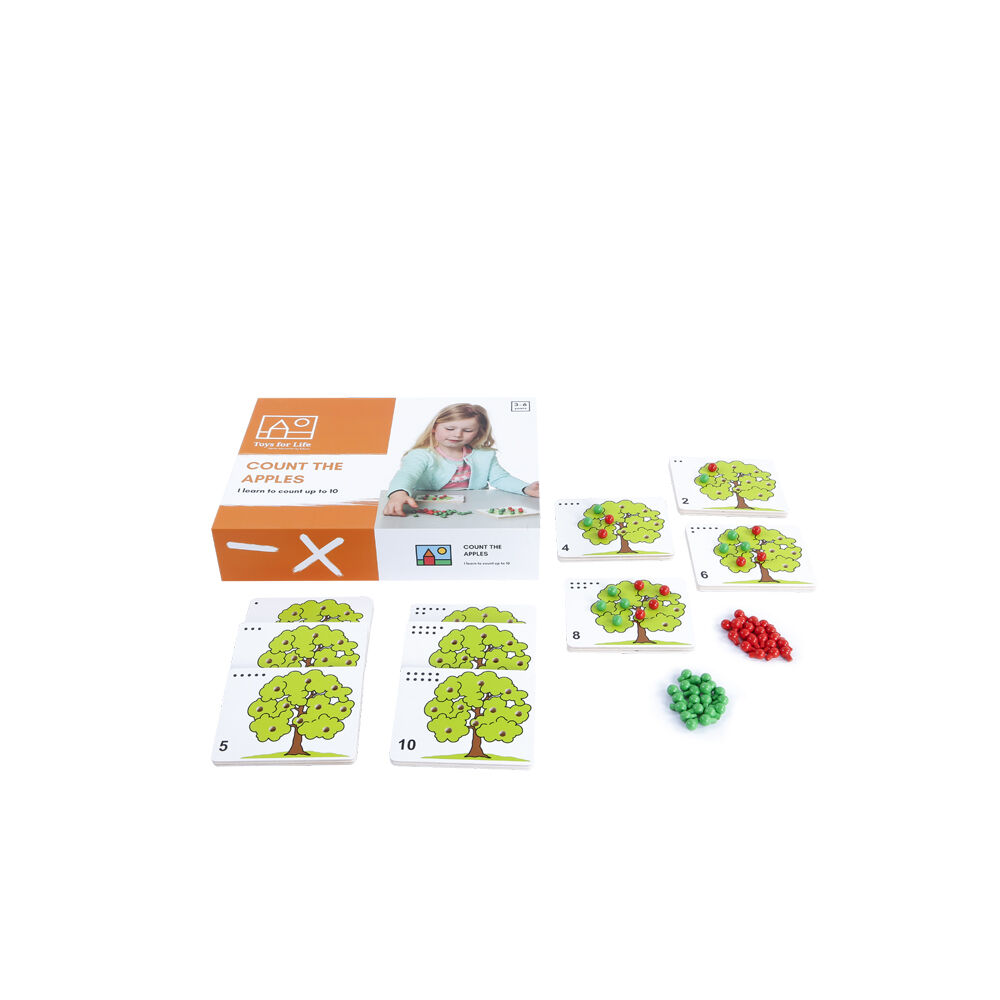 60pc TFL Count the Apples Counting Skills Educational Toy Kids/Children - 3y+