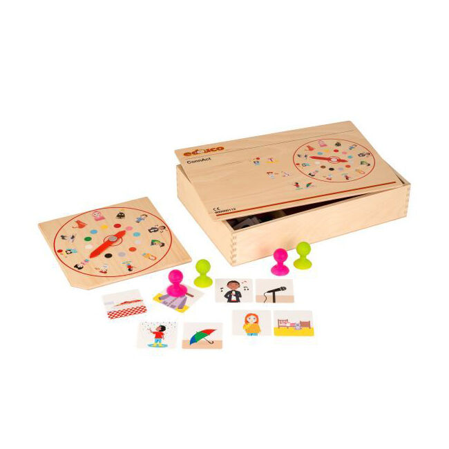 36pc Educo ConnAct Story Creation Game Wooden Educational Toy Kids - 3y+