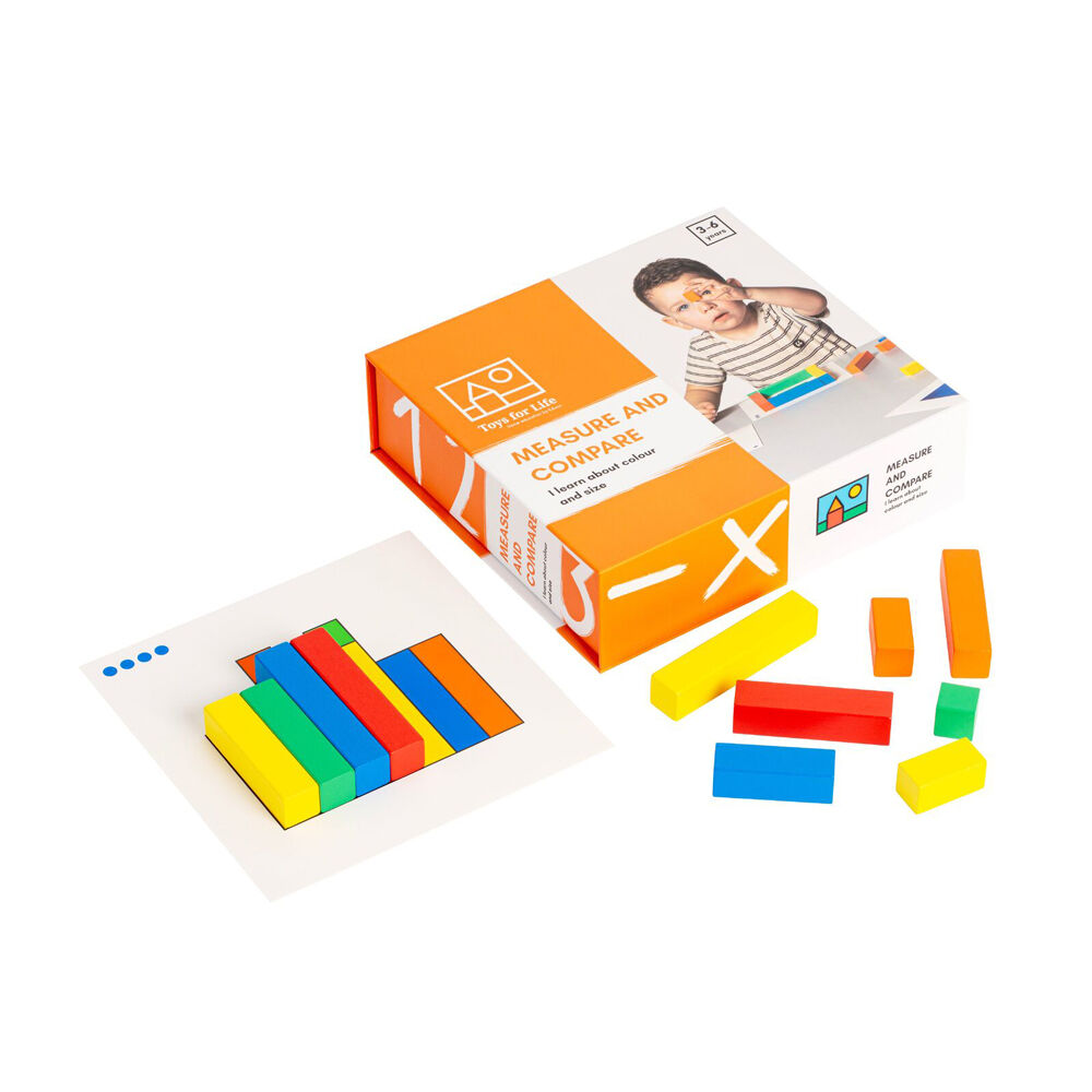 25pc TFL Measure and Compare Wooden Block Educational Toy Kids/Children - 3y+