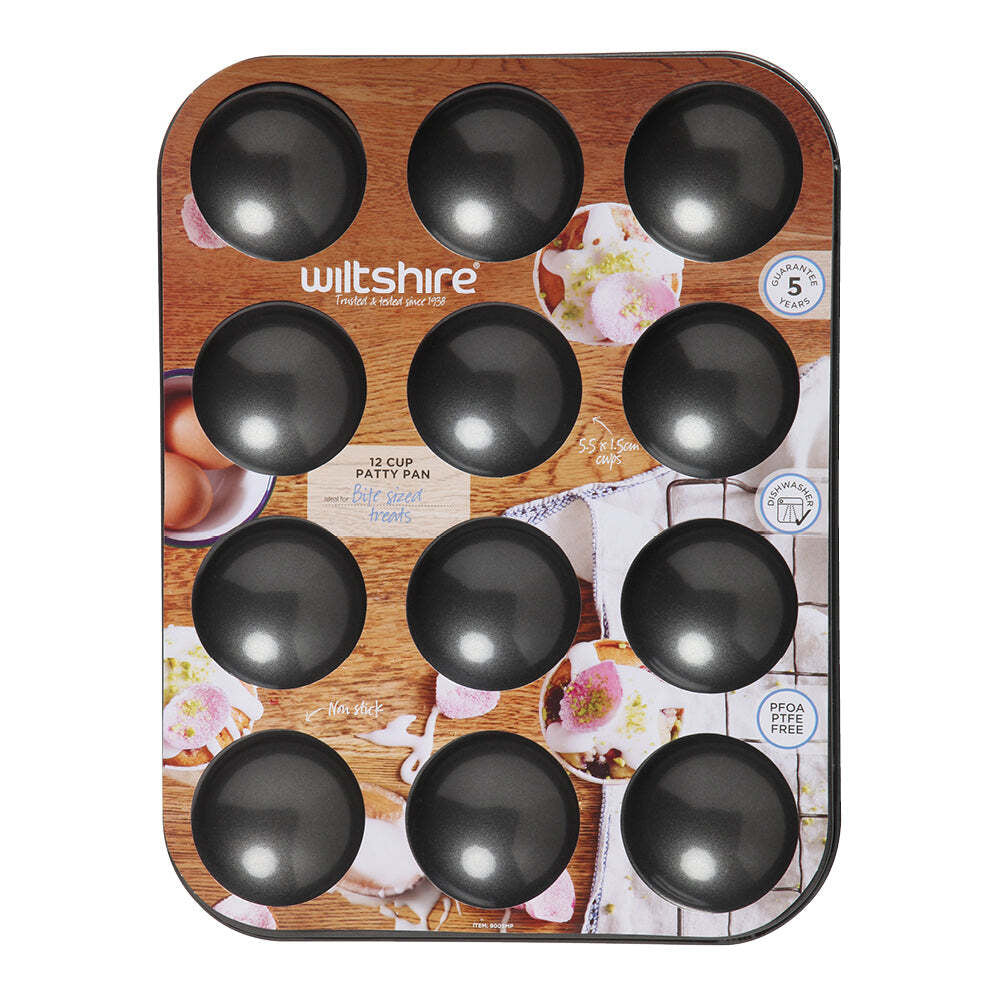 2PK Wiltshire Easybake 12 Cup Bite-Sized Patty Pan Tray