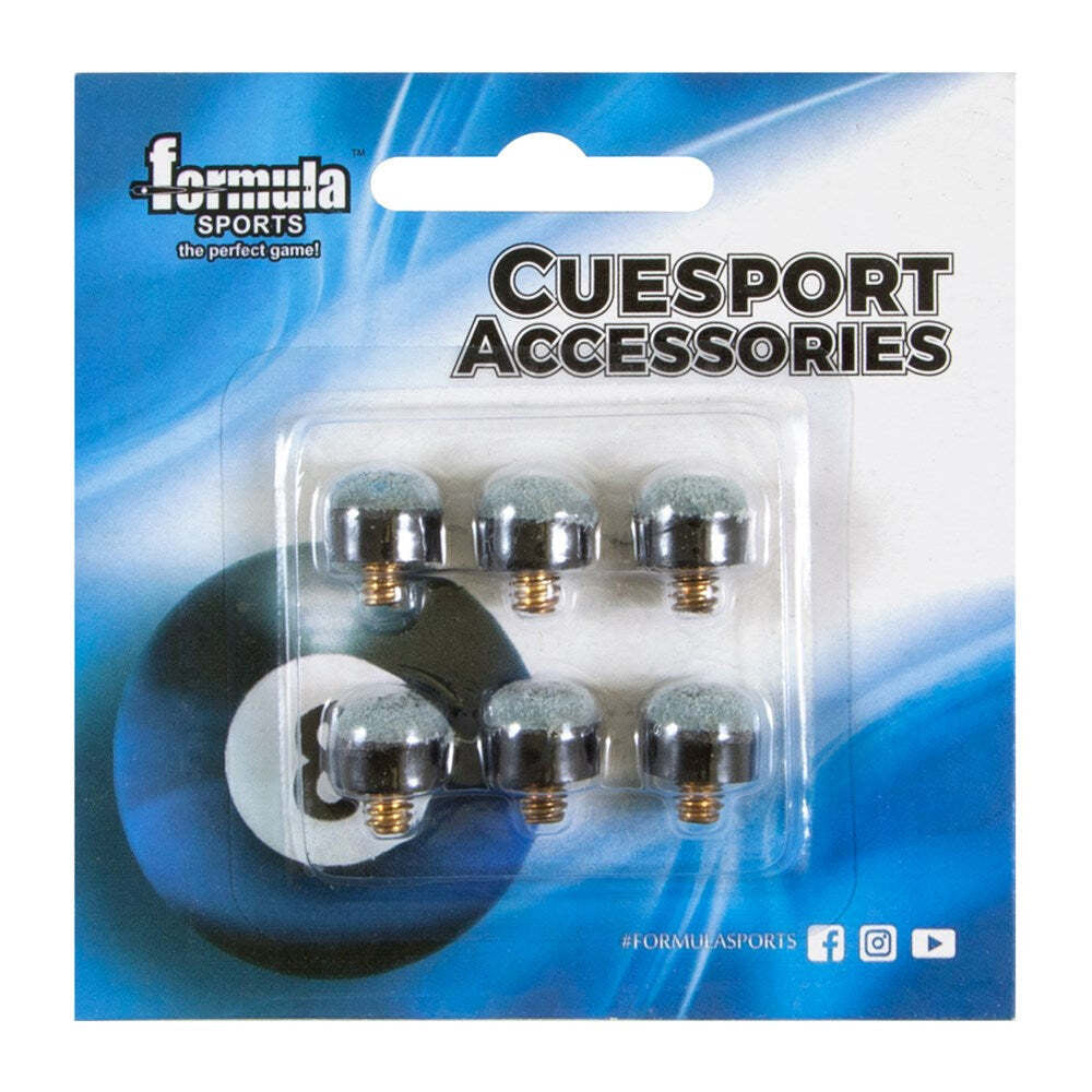 4x 6pc Formula Sports Leather Tip Screw Accessory 9mm - Blue