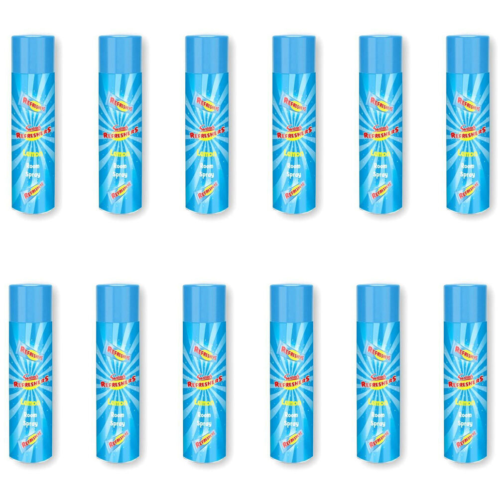 12PK Swizzels Room Spray Lemon Citrus Freshener Air Refresher 300ml
