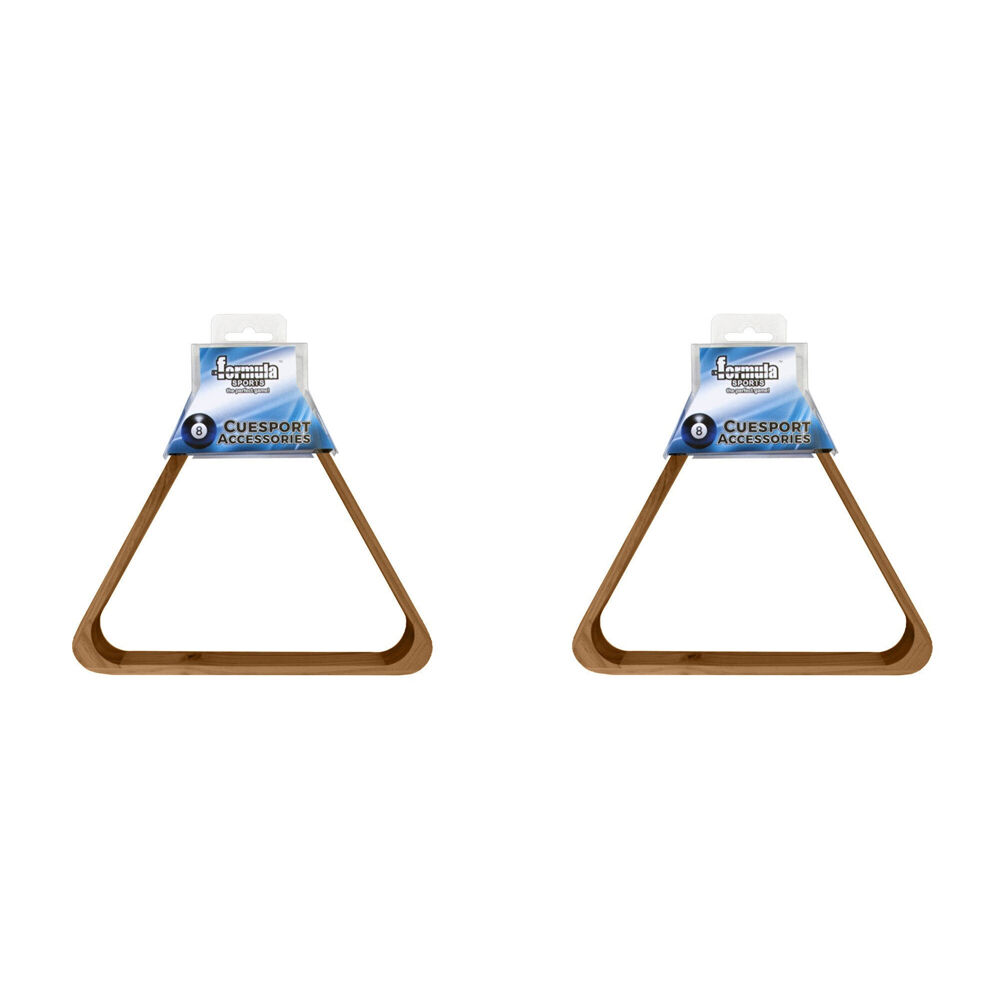 2PK Formula Sports 15 Ball Rack Wooden Pool/Billiards Triangle - Brown