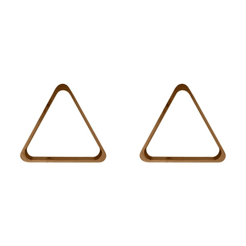 2PK Formula Sports 2in - 10 Ball Rack Wooden Billiards/Pool Triangle - Brown