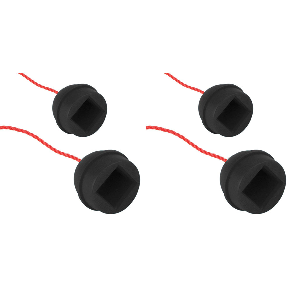 2x 2PK Formula Sports Rubber Chalk Holder w/ Rope - Black