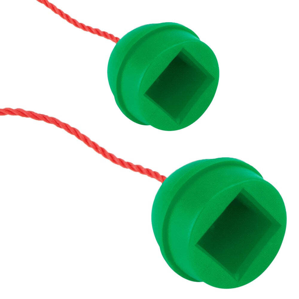 2x 2PK Formula Sports Rubber Chalk Holder w/ Rope - Green