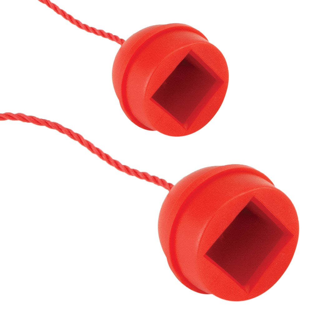 2x 2PK Formula Sports Rubber Chalk Holder w/ Rope - Red