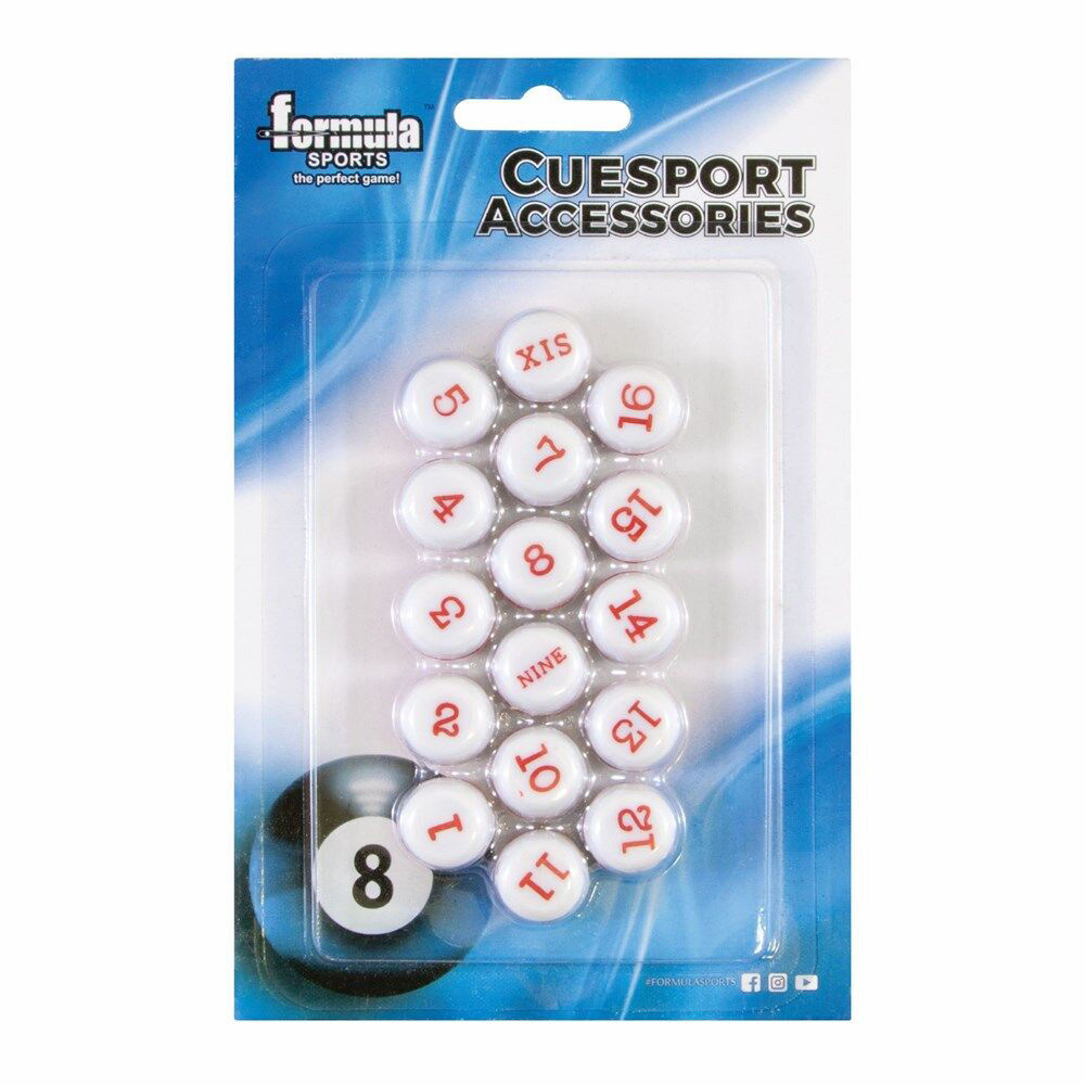48pc Formula Sports Kelly Pool Marbles Cue Sport Accessories - White