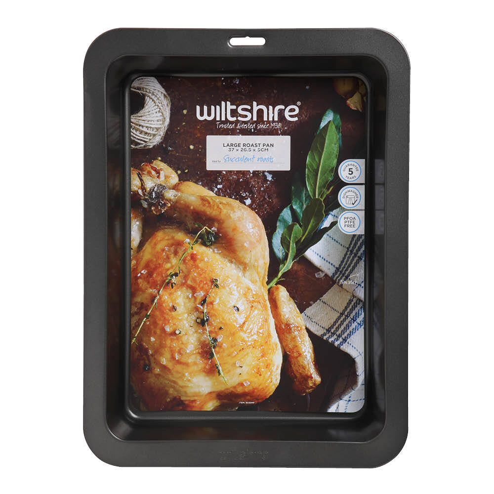 2PK Wiltshire Easybake Rectangular Roast Pan Cooking Tray 36.5x25cm