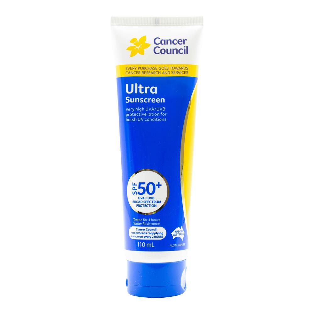 2PK Cancer Council 110ml Ultra Sunscreen SPF50+ Body Lotion
