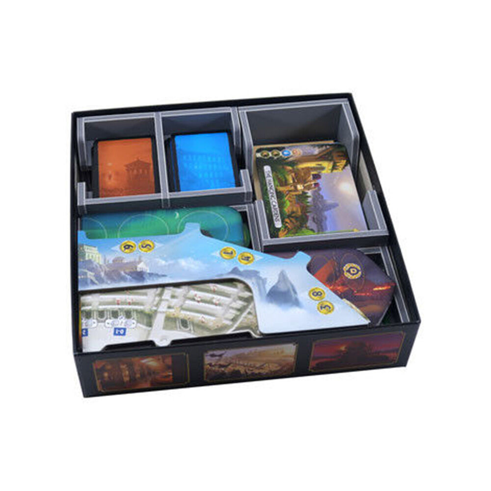 Folded Space Game Box Inserts Organiser For 7 Wonders Duel & Expansions