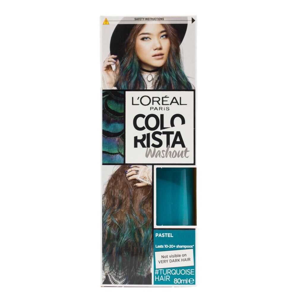 12PK Loreal Paris Colorista Washout Hair Colour 80ml - Turquoise
