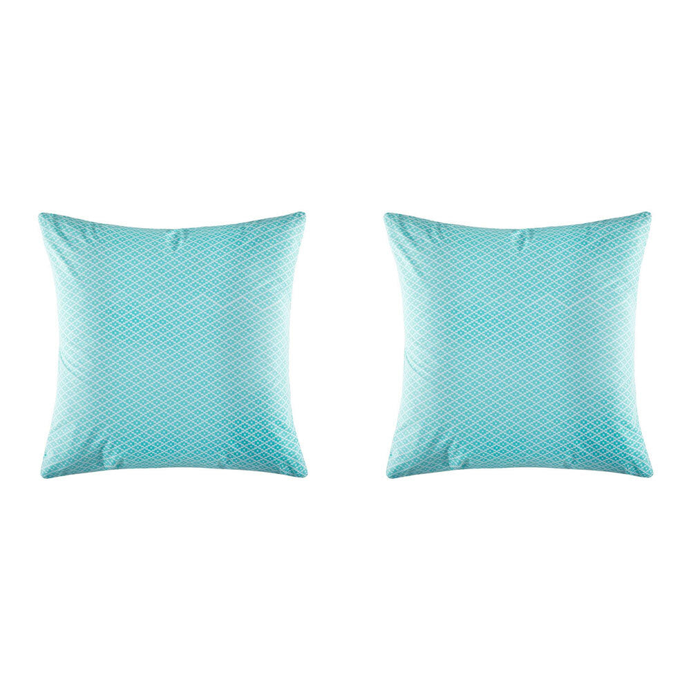 2PK Kas Australia Alva Euro Throw Pillowcase 65x65cm - Aqua