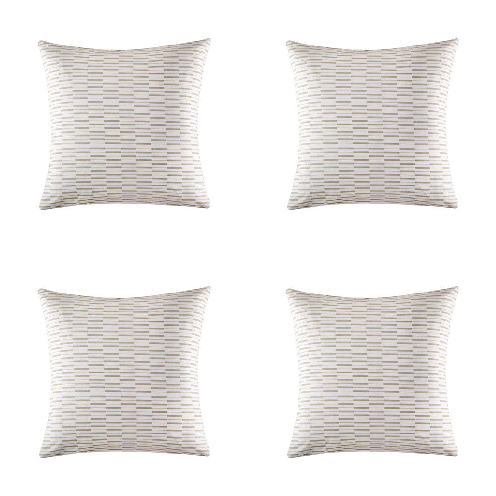 4PK Kas Australia Connor Euro Throw Pillowcase 65x65cm - Grey