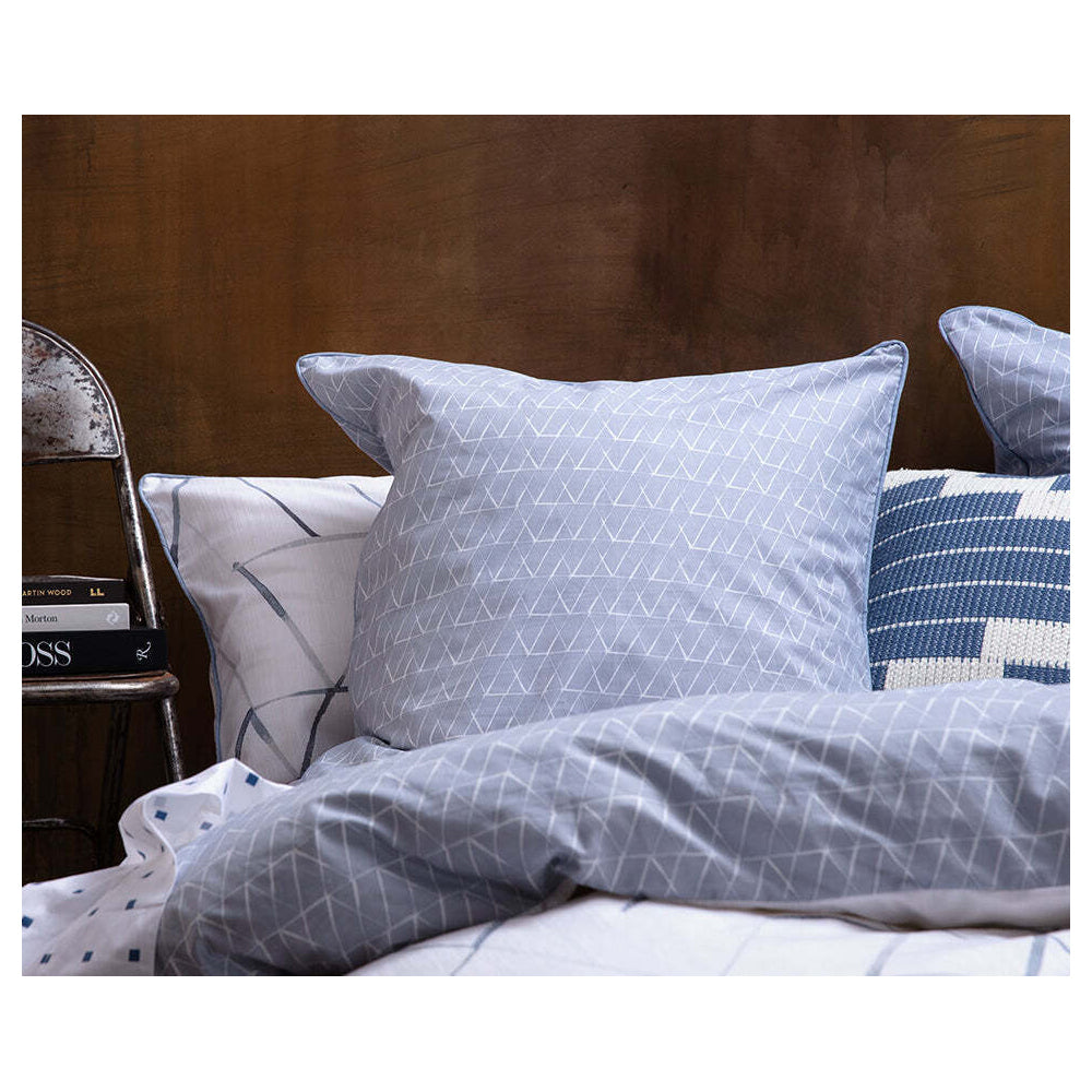 4PK Kas Australia Rosetta Euro Throw Pillowcase 65x65cm - Grey