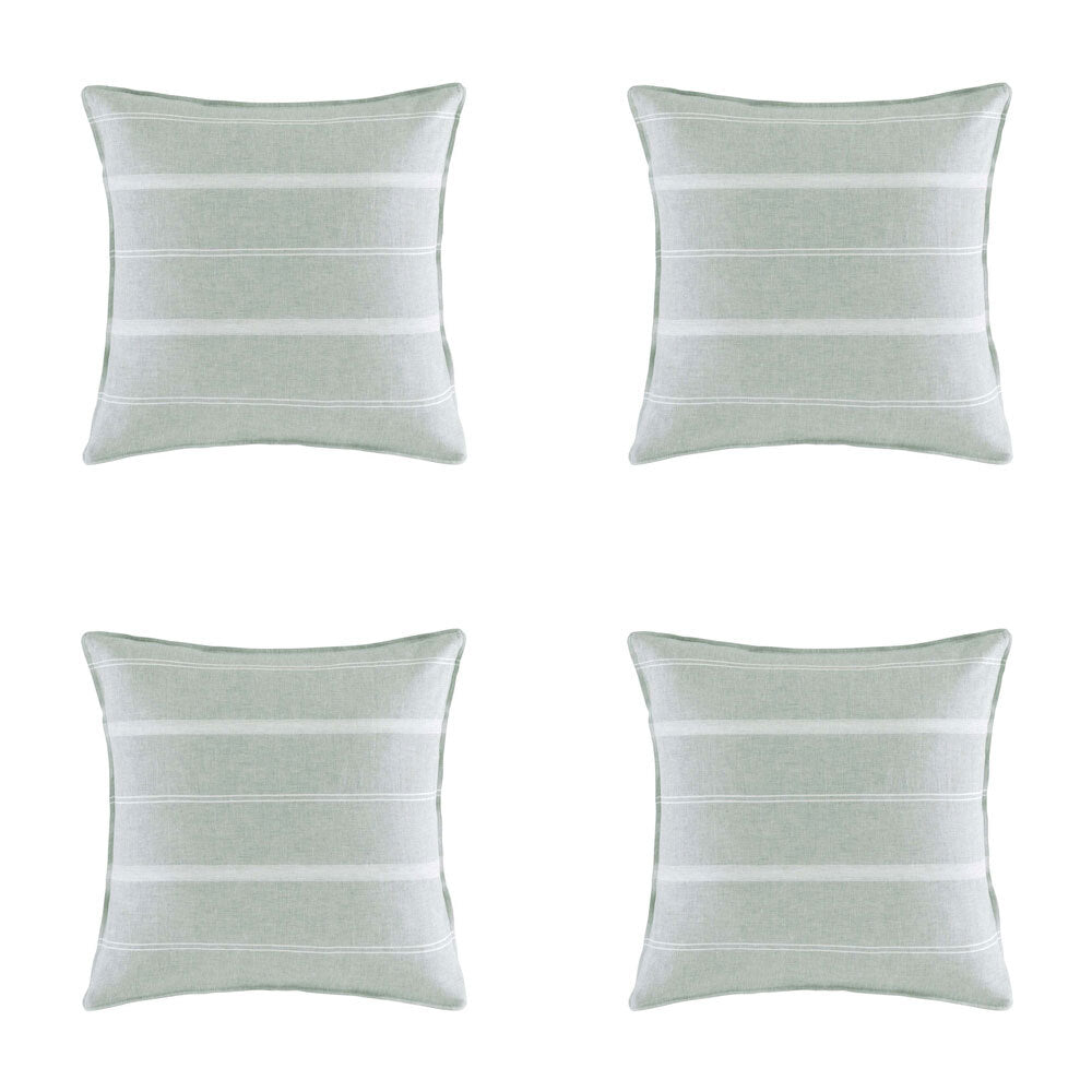 4PK Kas Australia Balmoral Euro Throw Pillowcase 65x65cm - Sage