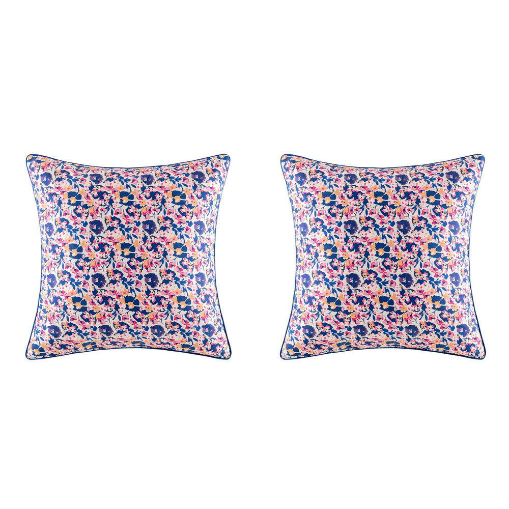 2PK Kas Australia Nevie Euro Throw Pillowcase 65x65cm - Multicoloured