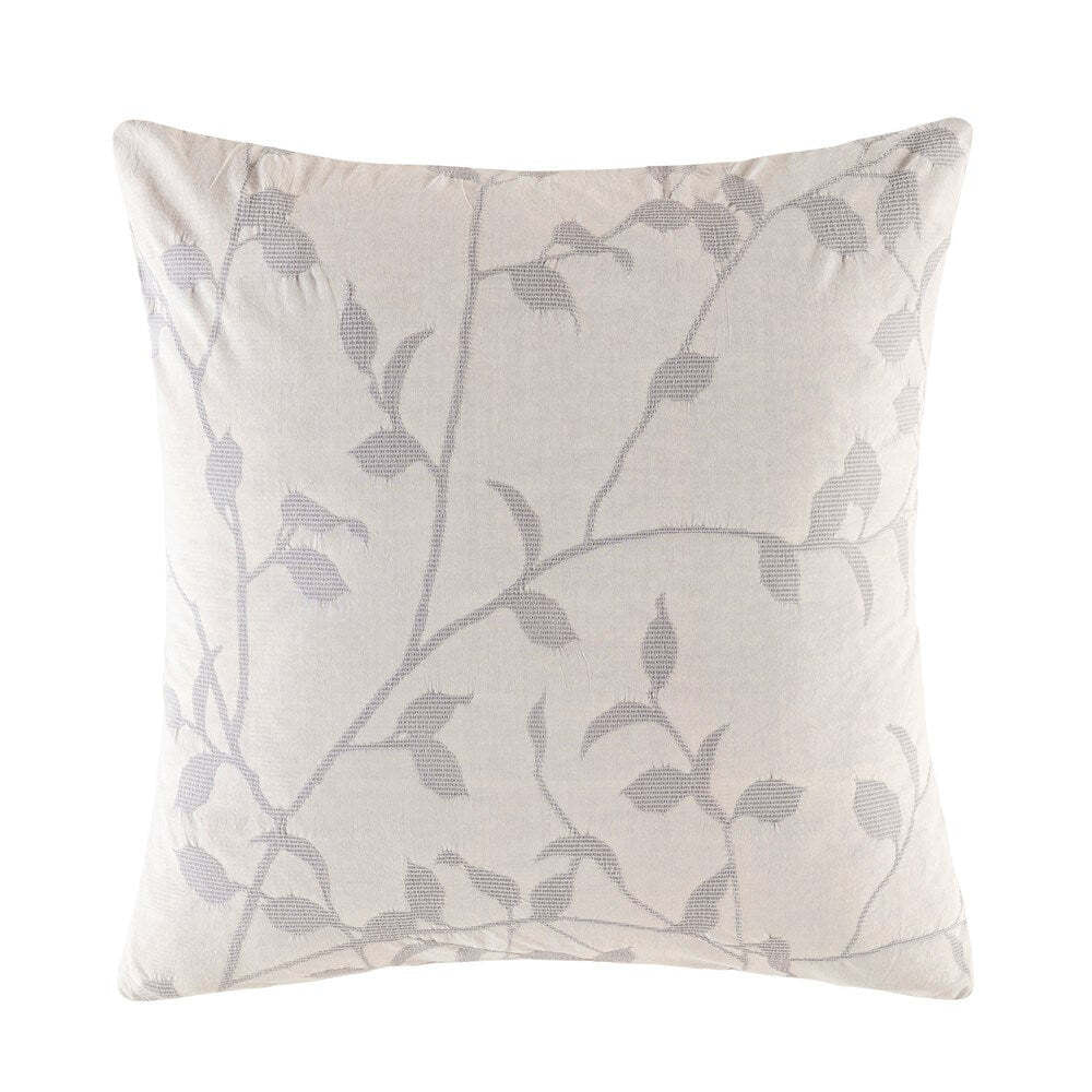 2PK Kas Australia Ophelia Euro Throw Pillowcase 65x65cm - Silver