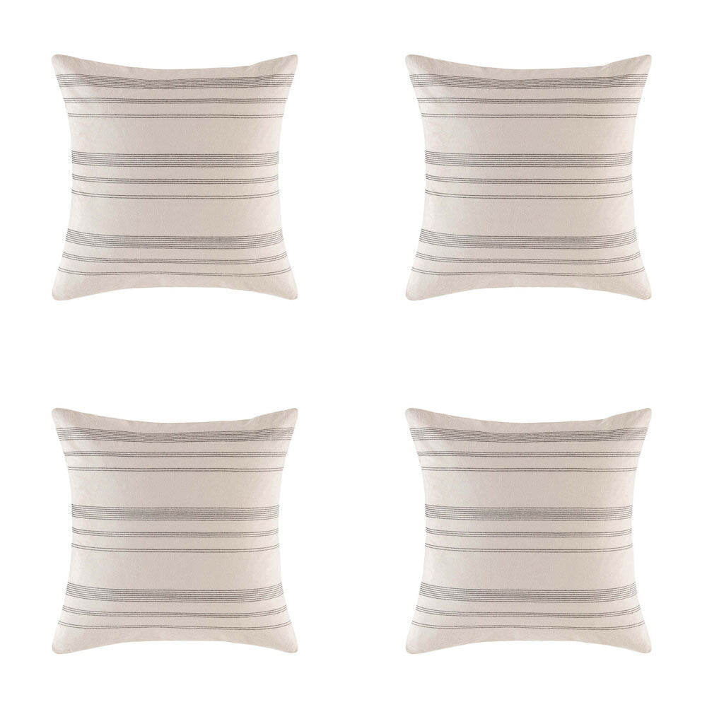 4PK Kas Australia Bexley Euro Throw Pillowcase 65x65cm - Natural