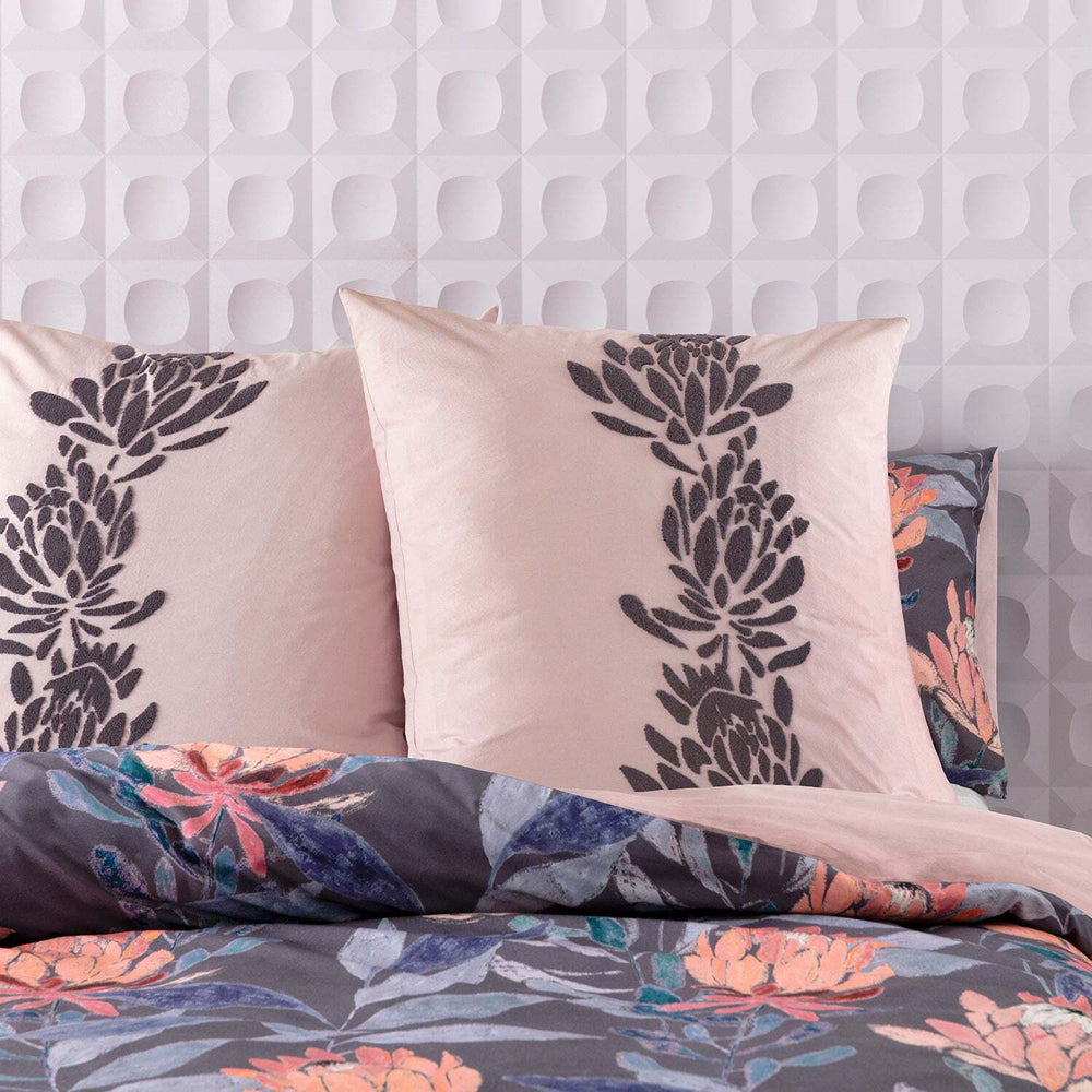 4PK Kas Australia Dalby Euro Throw Pillowcase 65x65cm - Blush