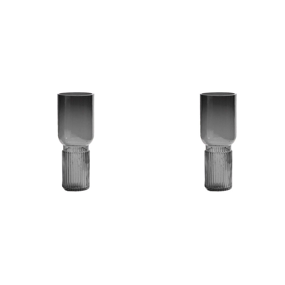 2PK Ben David Torch Vase Cool Grey Decorative Home Shelf Decor