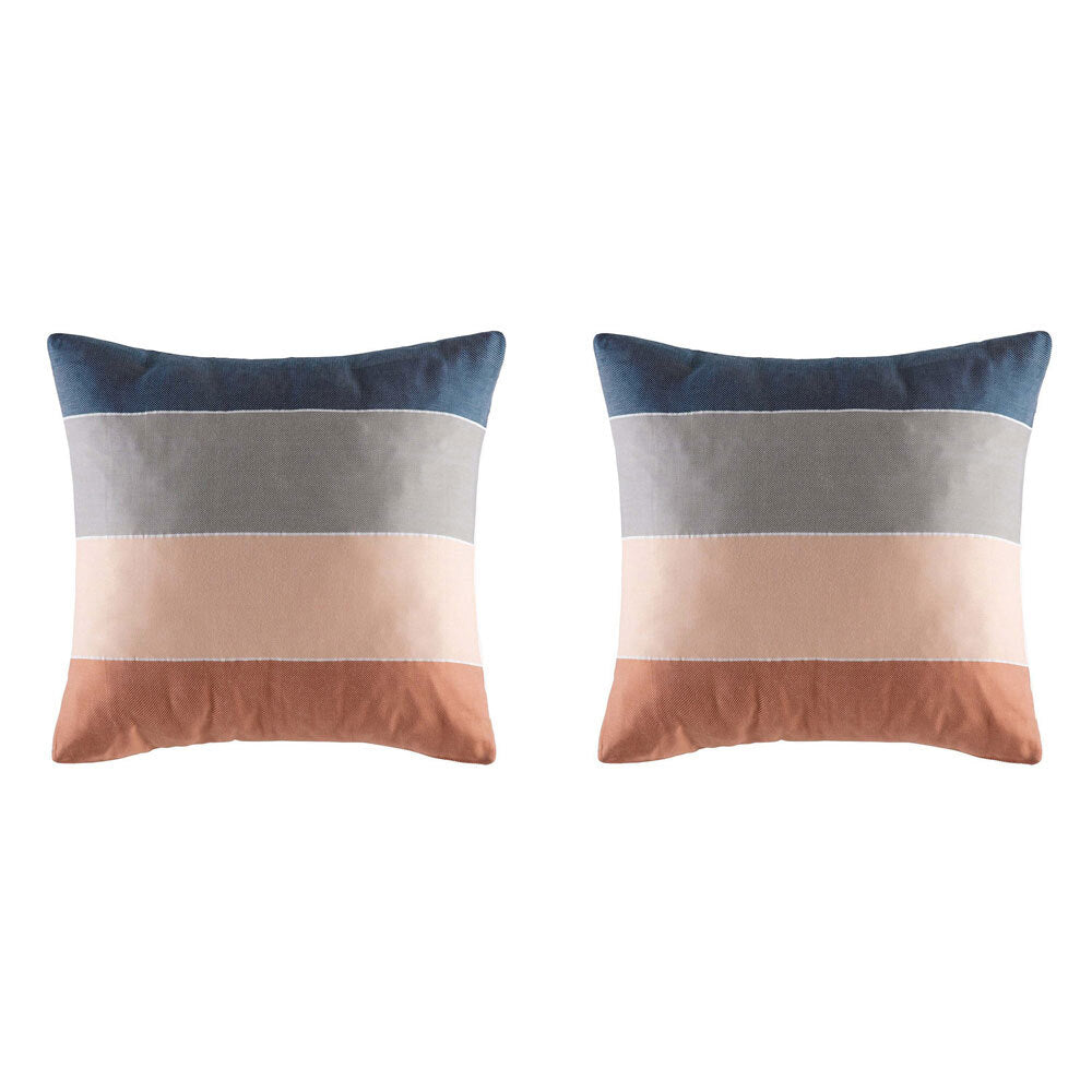 2PK Kas Australia Swansea Euro Throw Pillowcase 65x65cm - Multicoloured