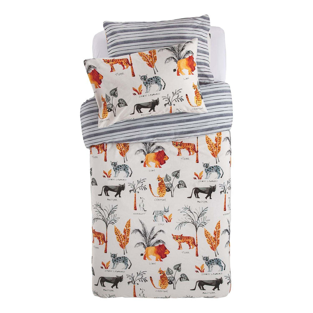Kas Kids Fierce Bed Quilt Cover Set w/ Multicoloured