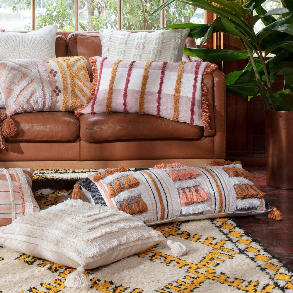 Kas Australia Lyric Filled Cushion Decor Rectangular 35x80cm - Multi