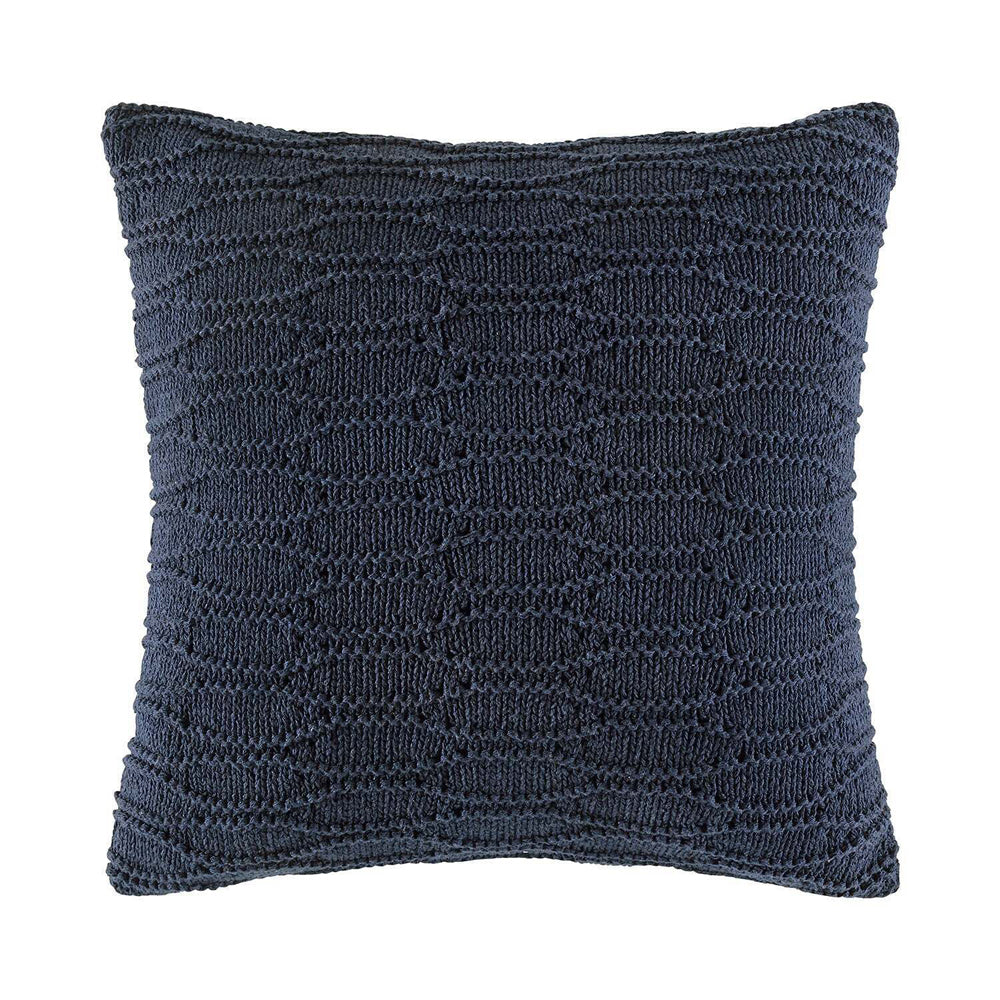 2PK Kas Australia Roche Filled Cushion Decor Square 50x50cm - Navy
