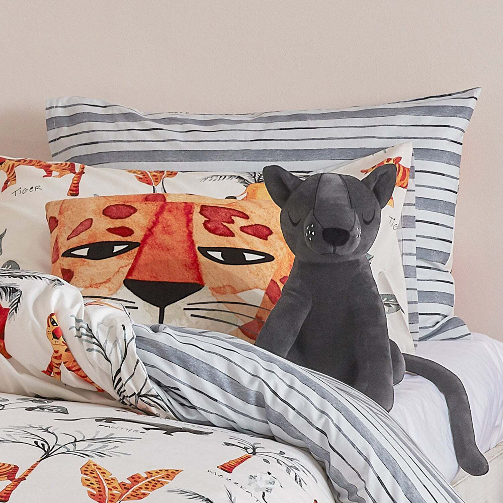 Kas Kids Cheetah Filled Cushion Decor Square 45x45cm - Orange