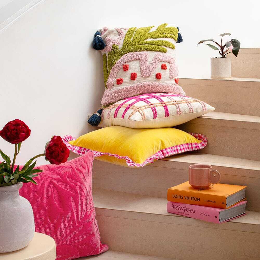 Kas Australia Baron Filled Cushion Decor Square 50x50cm - Lolly