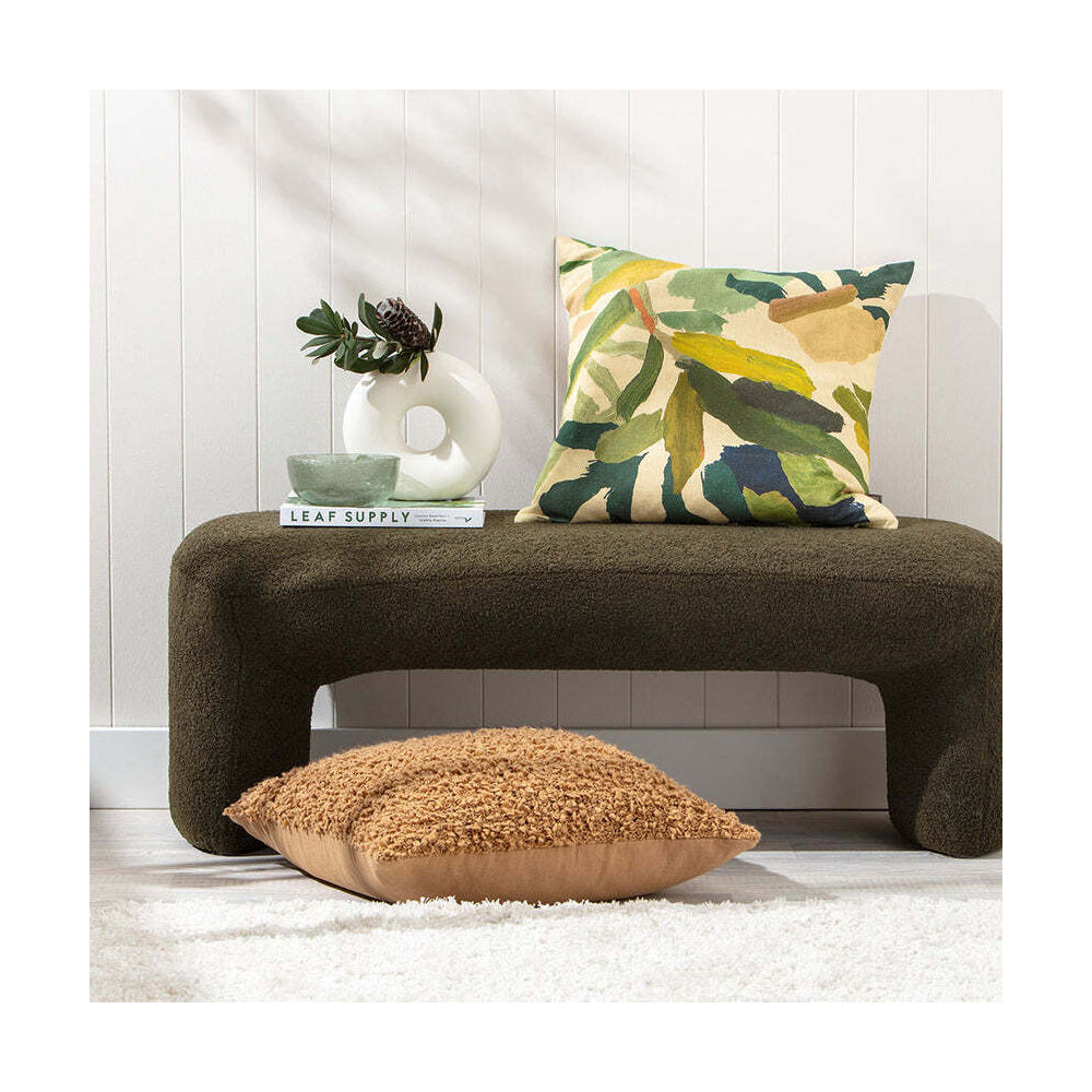 2PK Kas Australia Rye Filled Cushion Decor Square 50x50cm - Tan