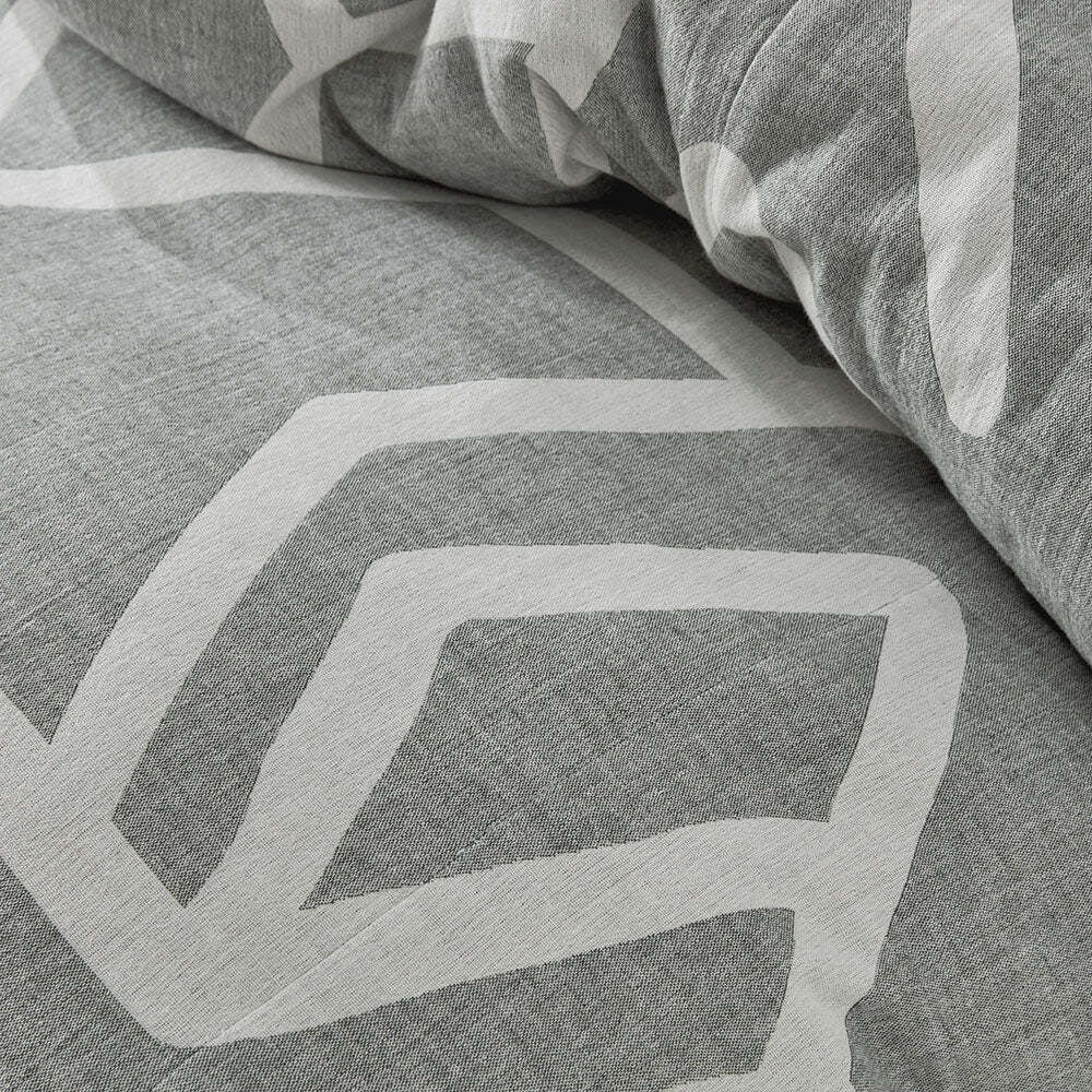 Kas Australia Bala Bed Quilt Cover Set w/ 2x Grey