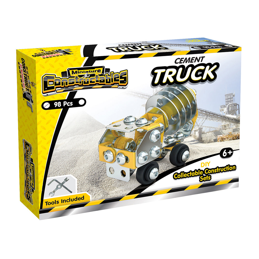 2x 98pc Construct IT Constructables DIY Cement Truck Toy w/ Tools Kids 6+ YLW