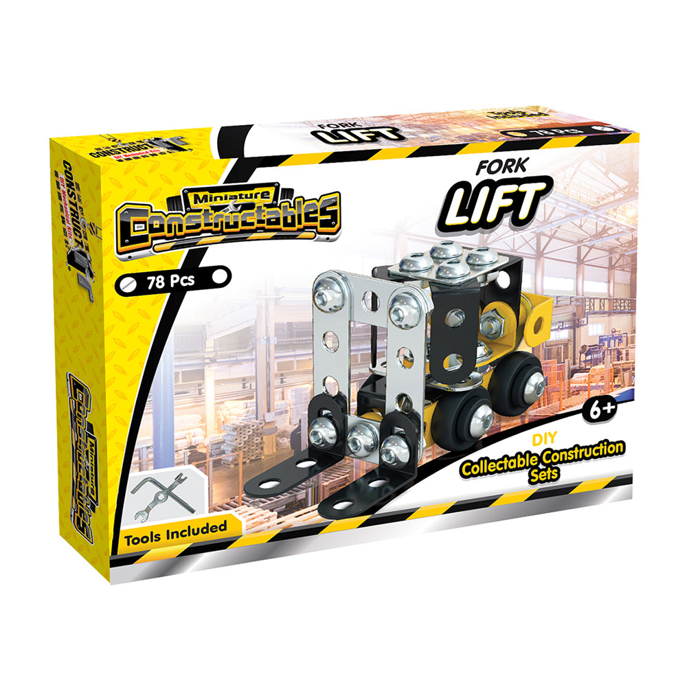 2x 78pc Construct IT Constructables DIY Fork Lift Toy Set w/ Tools Kids 6+ YLW
