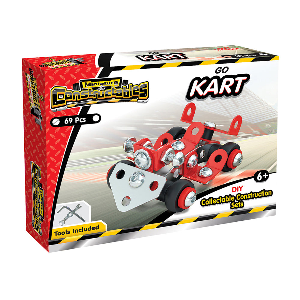 2x 69pc Construct IT Constructables DIY Go Kart Toy Set w/ Tools Kids 6y+ Red