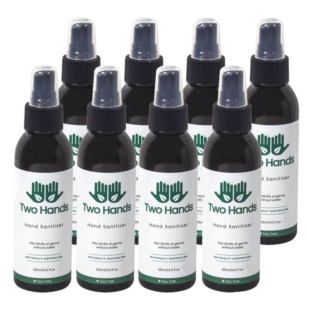 8PK Two Hands 125ml Hand Sanitiser Mist Spray