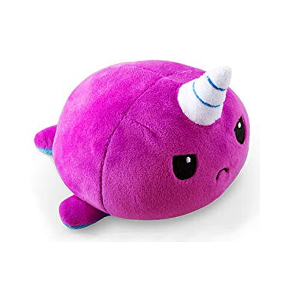 2PK Tee Turtle Reversible Plushie Plush Toy Narwhal Purple/Blue 3y+