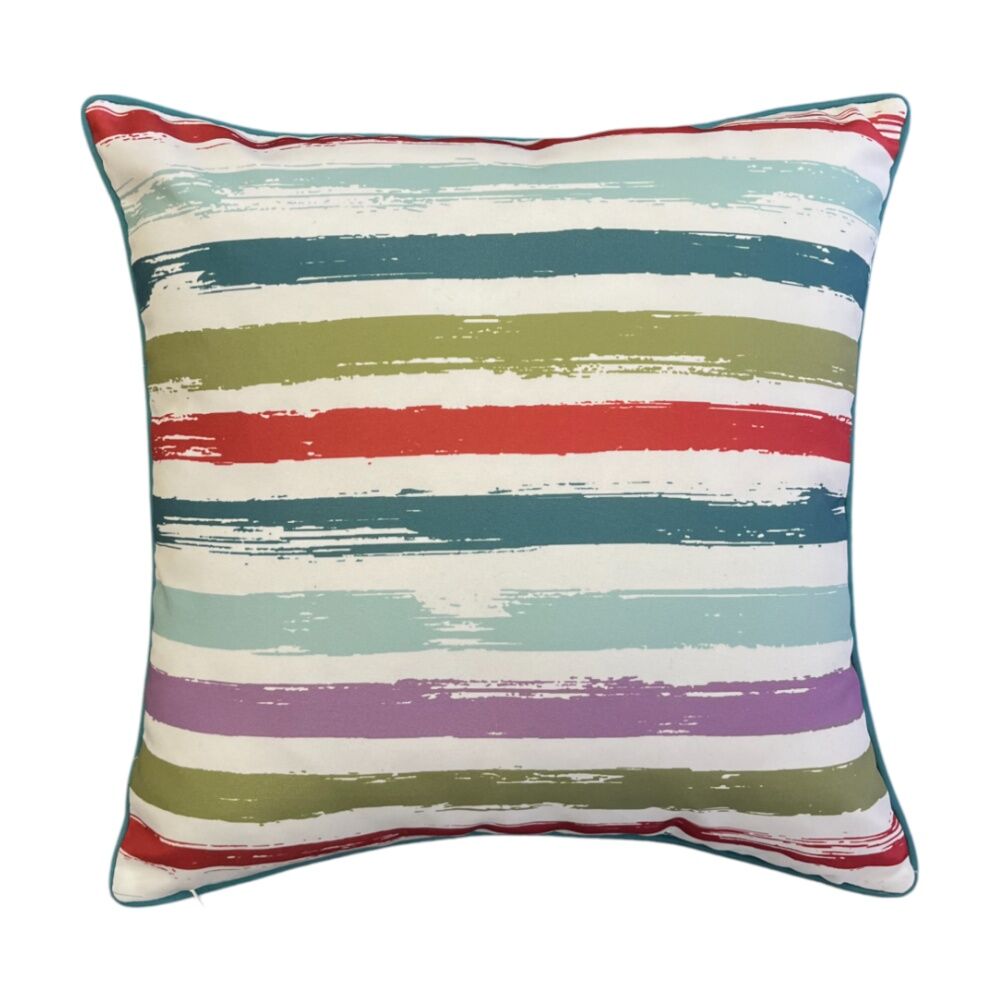J.Elliot Home Kookaburra Outdoor Cushion Pillow Decor 50x50x12cm Green & Ivory