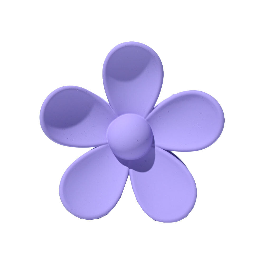 6PK Kids/Children Non-Slip Plastic Flower Claw Hair Clip 7x7cm - Assorted