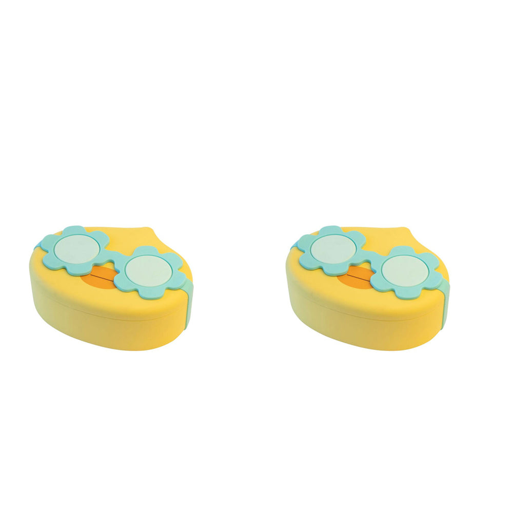 2PK Cuisena Plastic Ducky Lunch Box Container 16x13cm - Yellow