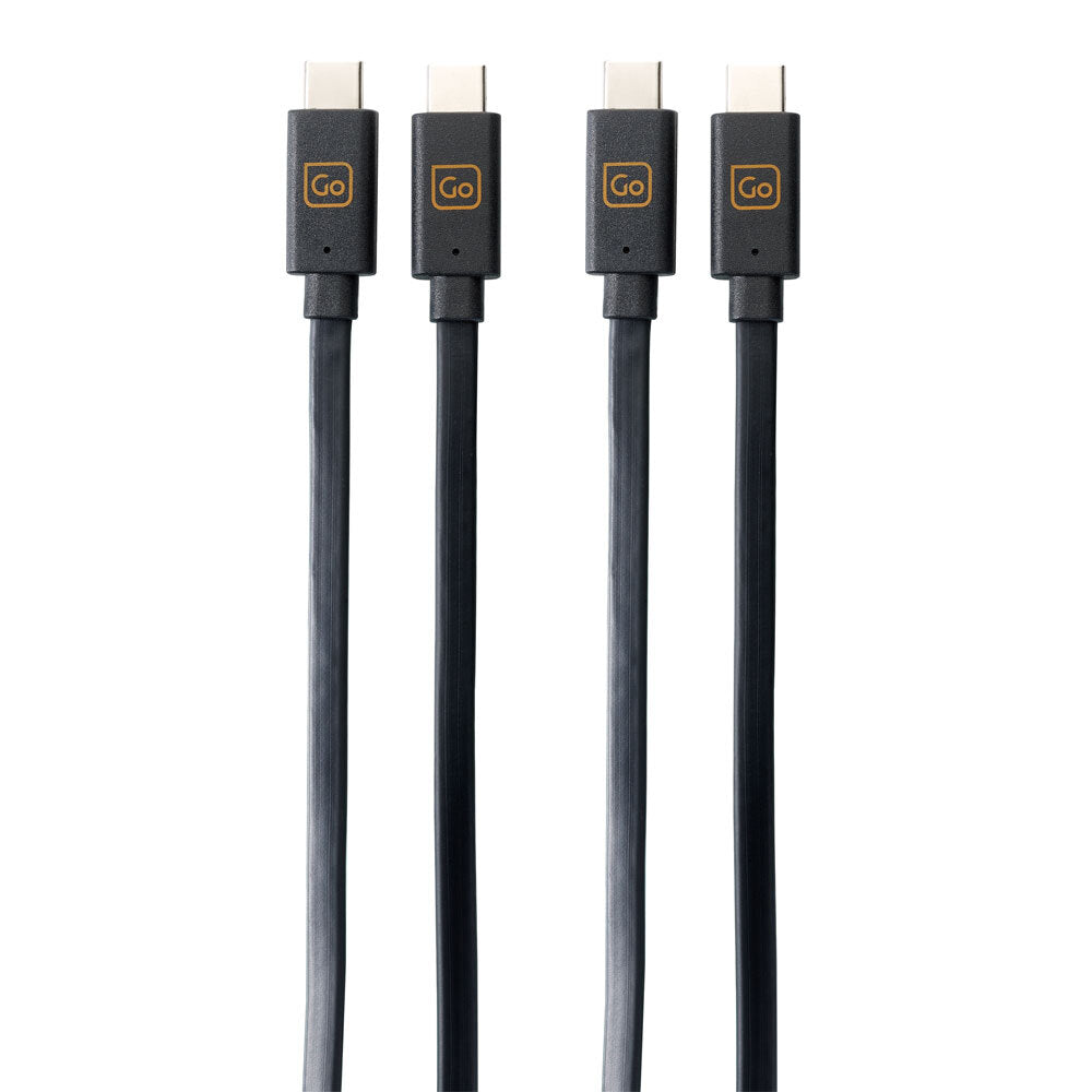 2PK Go Travel Dual USB-C Cable - Black