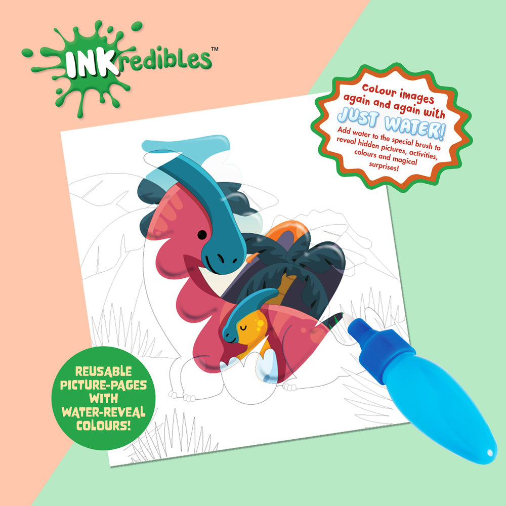 3PK Inkredibles Roarsome Dinosaurs Water Wonder Colouring Kids Kit 3y+